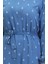Çapa Desen Kuşaklı Elbise 0461-02 Indigo 5