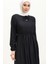 Beli Büzgülü Elbise 0575-04 Lacivert 3