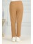 Beli Lastikli Pantolon 0498-01 Sütlü Kahve 4