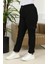 Beli Lastikli Jogger Kot Pantolon 3004-01 Siyah 2
