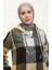 Kapüşonlu Desenli Kap NZR001A-06 Gri Sarı 3