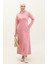 Fermuarlı Ferace 2140-07 Pembe 1