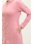 Fermuarlı Ferace 2140-07 Pembe 4