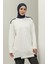 Sıfır Yaka Sweatshirt 23086-04 Ekru 1
