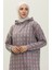 Respiro Kapüşonlu Jakarlı Kışlık Tunik 8703-01 Gri Mor 3