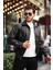 Streetwear Siyah Oversize Vintage Beli Lastikli Rahat Kesim Deri Ceket 1