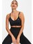 Dri Fit Indy V Neck Light Support Womens Bra Black Kadın Sporcu Sütyeni Siyah 3