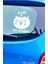 Baby On Board Arabada Bebek Var Sevimli Beyaz Oto Cam Sticker Hayvan Figürlü Ikaz Uyarı Yazısı 4