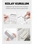 3lü Yapışkanlı Dolap Içi Düzenleyici Mutfak Banyo Lavabo Hazneli Organizer Bulaşıklık Sabunluk Seti 2