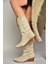 T820088702 Ten Süet Kovboy Model Kadın Çizme 2