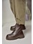 T380170003 Kahverengi Kalın Tabanlı Kadın Bot 3