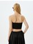 x Melis Ağazat - Slim Fit Crop Straplez Üst 4