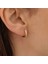 925 Ayar Gümüş Taşlı Halka Küpe Çap:13 Mm- ES00145 3