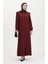 Fırfırlı Ferace 1055-03 Bordo 1