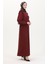 Fırfırlı Ferace 1055-03 Bordo 2