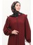 Fırfırlı Ferace 1055-03 Bordo 3