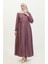 Fermuarlı Ferace 0569-09 Lila 1