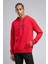 Faust Erkek Kapüşonlu Sweatshirt Kırmızı 2