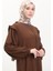 Fırfırlı Ferace 1055-04 Kahverengi 3