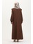 Fırfırlı Ferace 1055-04 Kahverengi 5