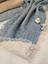Denim Mavi 7 Katlı Çift Taraflı Dolgulu Müslin Bebek-Çocuk Battaniyesi Pamuk 110X110 cm 3