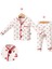 Çilek Desenli Lüks Pijama - Beyaz 1