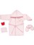 Dokuma Bornoz 4 Lü Set Tavşan Kız - Pembe 1