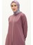 Fermuarlı Cepli Ferace 6666-08 Koyu Lila 3