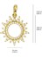 14 Ayar Altın Güneş Kolye Ucu 1,25 gr 2