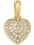 14 Ayar Altın Taşlı Kalp Kolye Ucu 0,71 gr 1