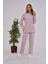 Lila Büyük Beden Kadın Pijama Takımı 1