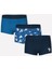 Baskılı Erkek Çocuk Boxer 3'lü 1