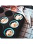 Cupcake Muffin Kalıbı 12'li Kek Yanmaz Kurabiye Kalıbı Fırın Çörek Kapsül Tepsisi Paslanmaz Siyah 5