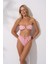 Halka Aksesuarlu Straplez Bikini Takım Desenli 241219 1