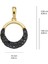 14 Ayar Altın Siyah Taşlı Yuvarlak Kolye Ucu 1,03 gr 2
