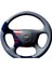 Dikişli Direksiyon Kılıfı Damarlı Siyah Deri Siyah Dikişli Ford Transit Için 1