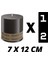 7 x 12 Siyah Silindir Mum 1