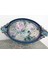 Gül Kabartma 39cm Tepsi Silikon Kalıp K-351, Polyester Taş Tozu Alçı Kalıbı 8