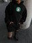 Üç Iplik Penye Uzun Kol Kapşonlu Sweatshirt - Siyah 2