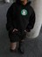 Üç Iplik Penye Uzun Kol Kapşonlu Sweatshirt - Siyah 3