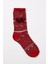 Çocuk Ponponlu Yılbaşı Havlu Soket Çorap kırmızı 1