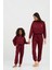 Kız Çocuk Basıc Fluffy Sweatshirt Bordo 1