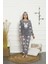 Kadın Uzun Kollu Alt Polar Üst Kışlık Pijama Takımı 02164 1