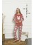 Kadın Uzun Kollu Alt Polar Üst Kışlık Pijama Takımı 02164 2