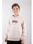 Rahat Kesim Kapüşonlu Retro Culture Baskılı Sweatshirt Taş 3