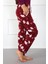 Bayan Welsoft Polar Tek Alt Pijama 210052 Bordo 2