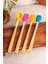 4\'lü Yanmaz Yapışmaz Renkli Silikon Başlıklı Ahşap Spatula Seti 3