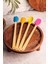 4\'lü Yanmaz Yapışmaz Renkli Silikon Başlıklı Ahşap Spatula Seti 4
