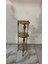 3 Katlı İnce Uzun Pirinç Sehpa 20*70cm 1