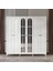 Ücretsiz Montaj - %100 MDF Roma 6 Kapaklı Beyaz Aynalı Gardırop - MDF Dolap - Elbise Dolabı 3